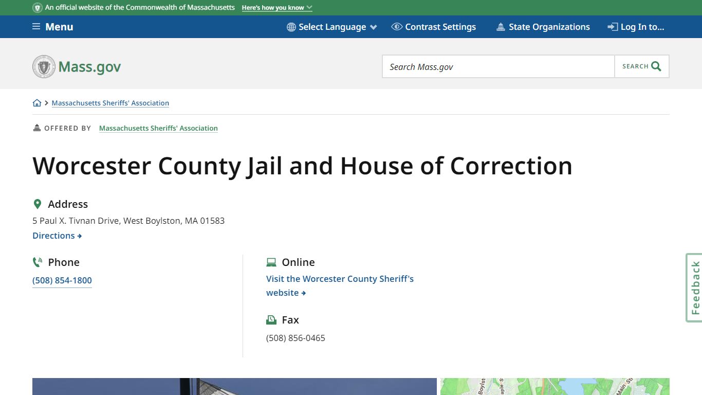 Worcester County Jail and House of Correction - Mass.gov