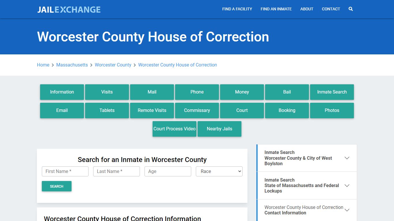 Worcester County House of Correction - Jail Exchange